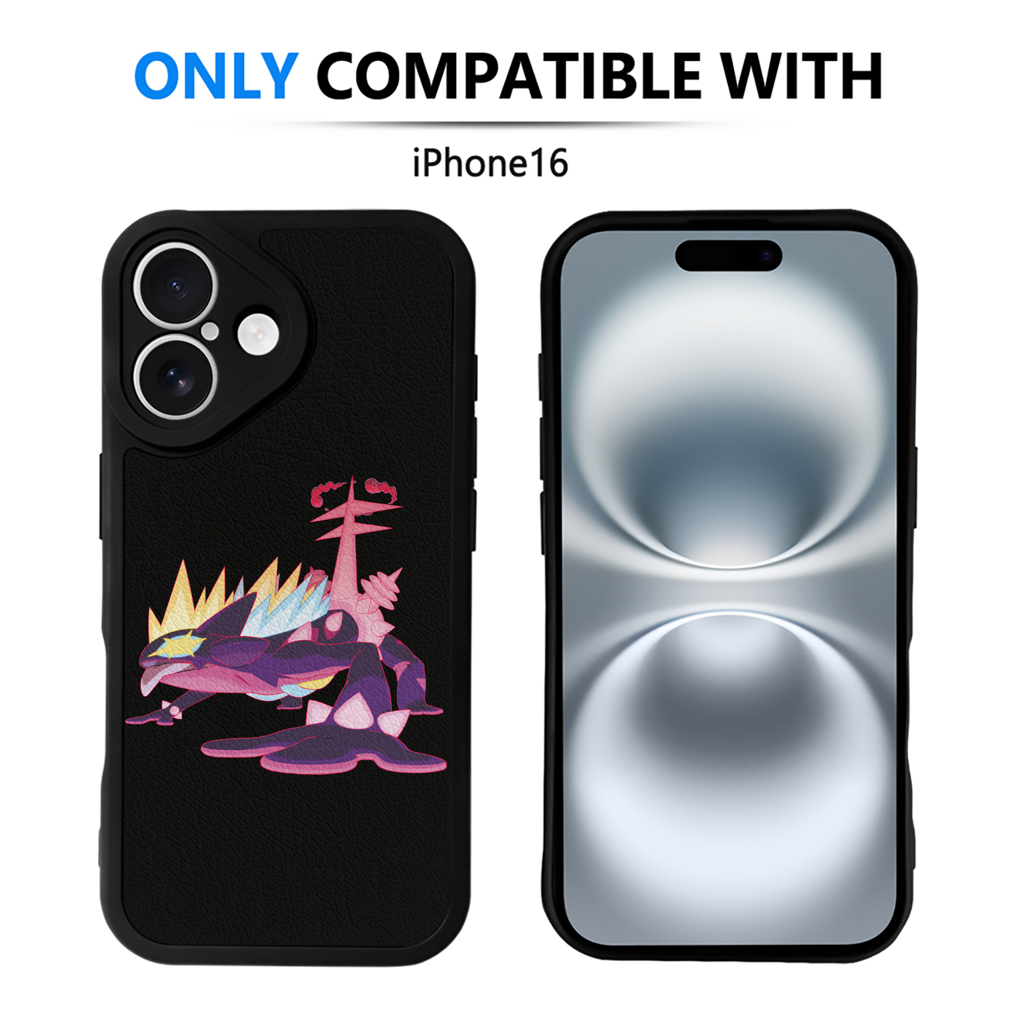 （画像用） ポケットモンスター Pokémon 【iPhone 16シリーズ対応】シリコンスマホケース（レザー調） 材質：シリコン